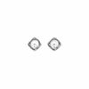 Silver Crystal Window Earrings