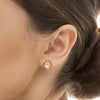 Rose Gold Crystal Window Earrings