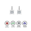 Silver Mini Cube Earrings