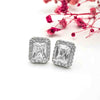 Silver Queen Square Earrings