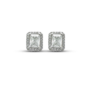 Silver Queen Square Earrings