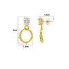 18k Gold Plated Silver Lustrous Earrings