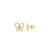 18k Gold Plated Silver Delicate Butterfly Earrings