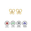 18k Gold Plated Silver Delicate Butterfly Earrings