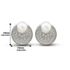 Silver Pearl Leaf Earrings