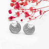 Silver Pearl Leaf Earrings