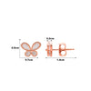 Rose Gold Mini Butterfly Earrings