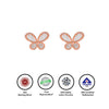 Rose Gold Mini Butterfly Earrings