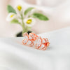 Rose Gold Tiny Petal Earrings