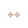 Rose Gold Tiny Petal Earrings