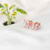 Rose Gold Tiny Lotus Bloom Earrings