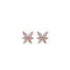 Rose Gold Tiny Lotus Bloom Earrings