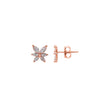 Rose Gold Tiny Lotus Bloom Earrings