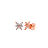 Rose Gold Tiny Lotus Bloom Earrings
