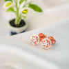 Rose Gold Honey Circle Studs