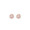 Rose Gold Honey Circle Studs