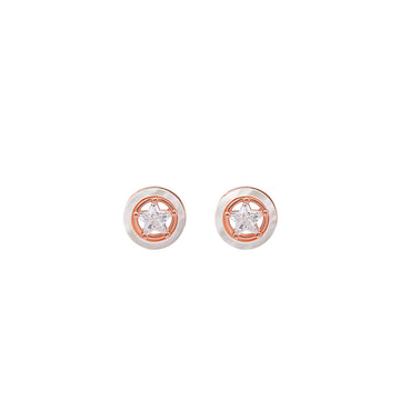 Rose Gold Honey Circle Studs