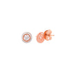 Rose Gold Honey Circle Studs