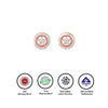 Rose Gold Honey Circle Studs