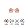 Rose Gold Tiny Periwinkle Earrings