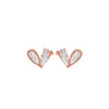 Rose Gold Heart Lit Earrings