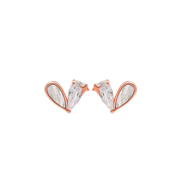 Rose Gold Heart Lit Earrings