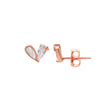 Rose Gold Heart Lit Earrings