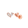 Rose Gold Heart Lit Earrings