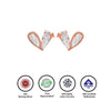 Rose Gold Heart Lit Earrings