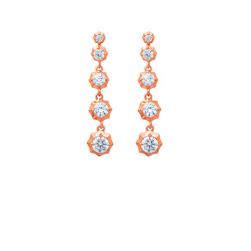 Rose Gold Hanging Drop Earrings
