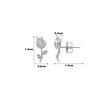 Silver Rose Petal Earrings