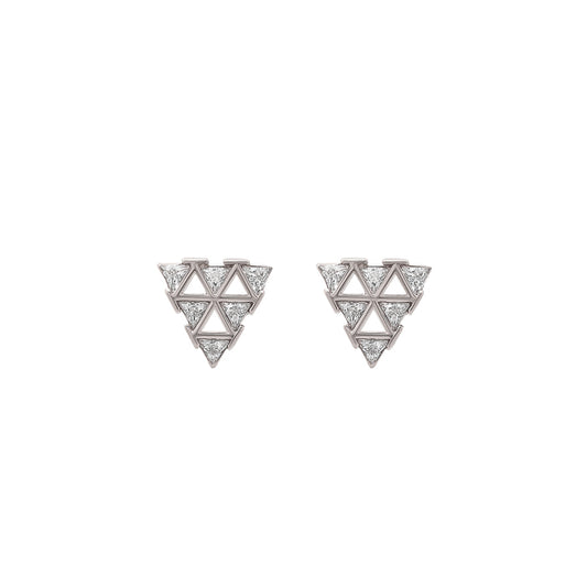 Silver Tri Spark Studs