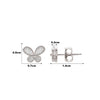 Silver Mini Butterfly Earrings