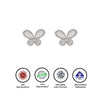 Silver Mini Butterfly Earrings