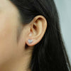 Silver Shiny Heart Studs