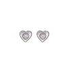 Silver Shiny Heart Studs