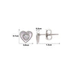 Silver Shiny Heart Studs