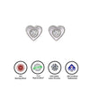 Silver Shiny Heart Studs
