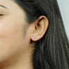 Silver Tiny Petal Earrings