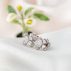 Silver Tiny Petal Earrings