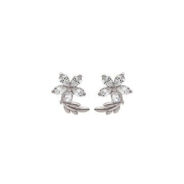 Silver Tiny Jasmine Earrings