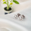 Silver Honey Circle Studs