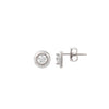 Silver Honey Circle Studs
