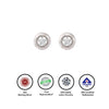 Silver Honey Circle Studs