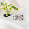Silver Tiny Periwinkle Earrings