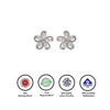 Silver Tiny Periwinkle Earrings
