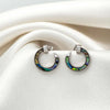 Silver Orbital Glow Earrings (MOP)