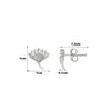 Silver Dazzle Bloom Earrings
