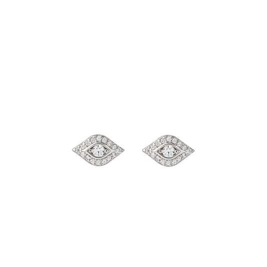 Silver Ocean Eye Studs