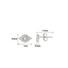 Silver Ocean Eye Studs